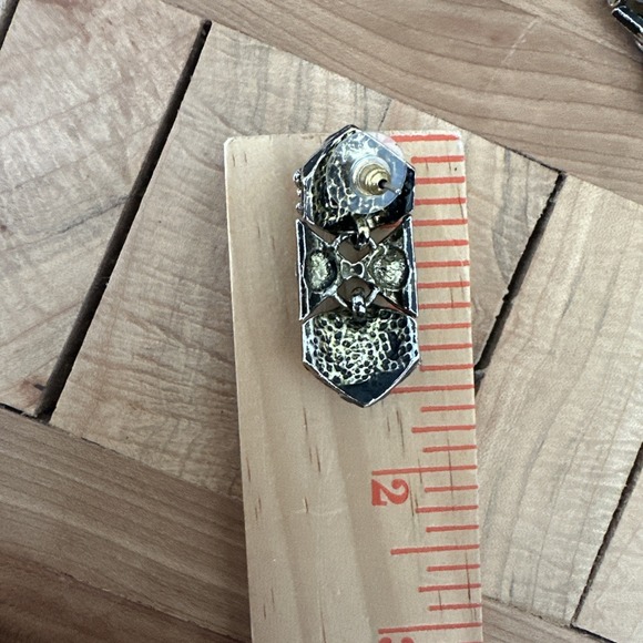 VTG Byzantine Etruscan Mogul Cabs Bracelet 7 Inch w Earrings Multicolor Ornate - Picture 13 of 13